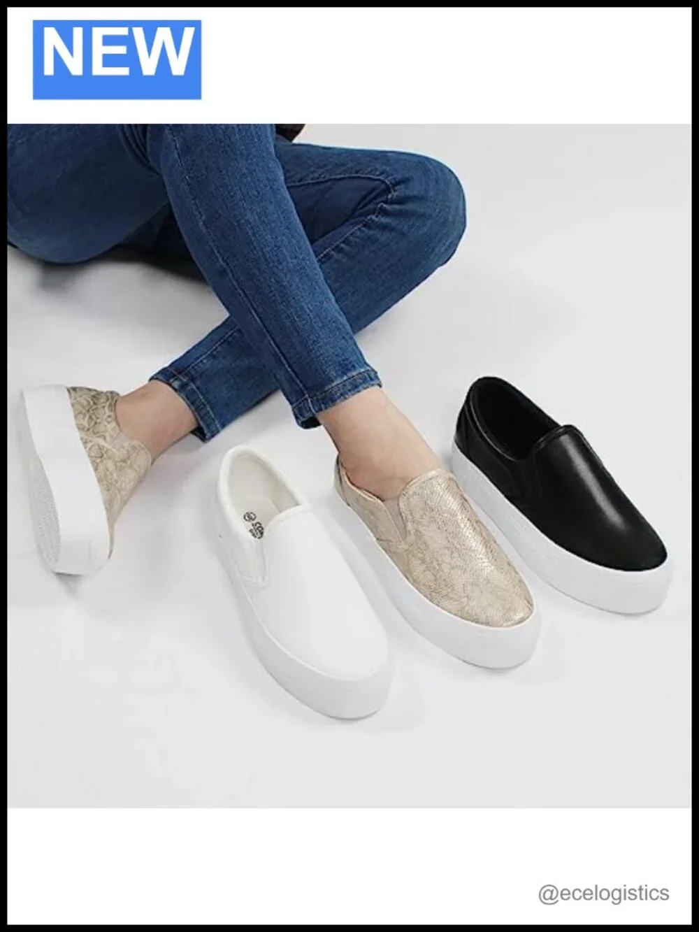 Slip-on Platform Loafers with Memory Foam Insole, 1.5
